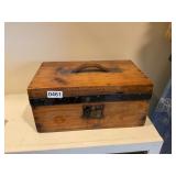 Wooden trinket trunk box