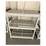 3 tier plastic shelf- sizes in pics