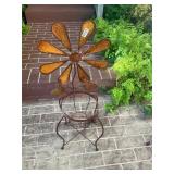 Metal flower plant stand decor