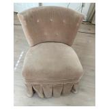 Vintage wood and fabric chair