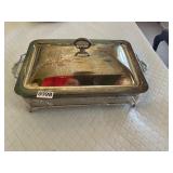 Silver and glass 9 x 13 serving platter