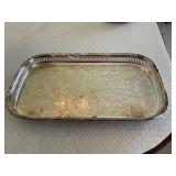 Two tray, silver serving platter