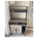 Pressboard and metal Baker style cabinet