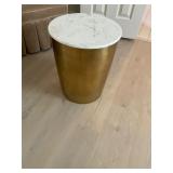 Gold table with marble top- Needs glue