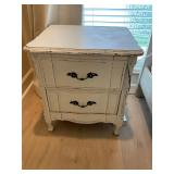 White distressed nightstand