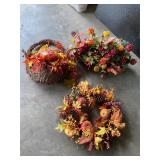 Three fall wreaths