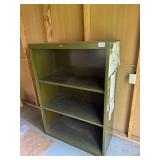 Green metal shelf