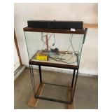 Fish tank on stand with accessories