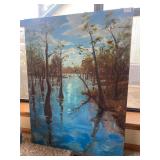 Large swamp waters painting
