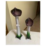 2 murano Kalalily Jack in the pulpit vases