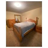 Nice Queen bed with pillow top mattress
