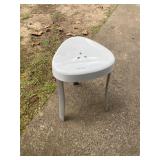 Cute white plastic stool