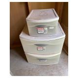 3 sterilite drawers