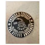 The second amendment metal tin sign