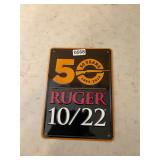 Ruger 10/22 metal tin sign
