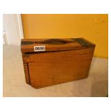 Vintage wooden ammo box