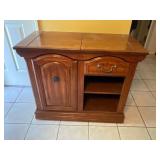 Wooden buffet serving table