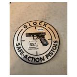 Glock metal tin sign