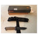 Gerber straight blade knife with sheath