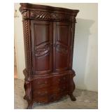 Wood tv armoire cabinet