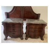 Pair wood night stands