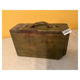 Vintage wooden ammo box