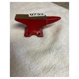 Red India cast iron hobby anvil