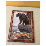 Winchester Bear metal tin sign