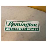 Remington auth dealer metal tin sign