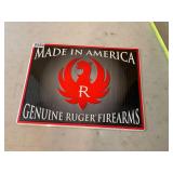 Genuine Ruger Firearms metal tin sign