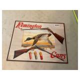 Remington Guns metal tin sign