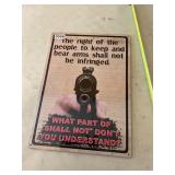 Smile wait for flash metal tin sign