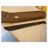 Hand machete with tactical scabbard