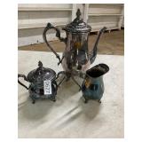 W.M. Rogers 3 piece tea set
