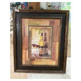 Framed wine pictures