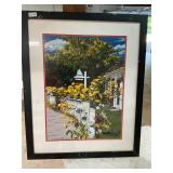 Framed house, Fence yellow flowers