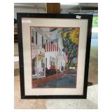Framed American flags porch pictures