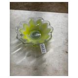 Hand Blown Sunflower glass bowl