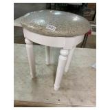 White padded foot stool