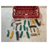 24- knives with coke crate
