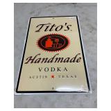 Titoï¿½s handmade vodka metal / tin sign