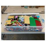 Clear tote full assorted Legos