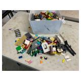 Plastic tub full assorted Legos
