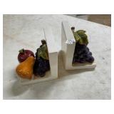 Ceramic fruit book ends