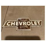 Tin metal Chevrolet sign