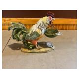 Rooster candle holder with dish