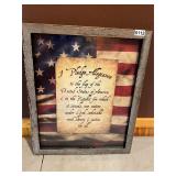 I pledge Allegiance framed decor