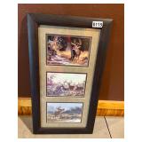 Framed deer pictures 3 in one