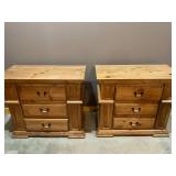 2- Solid wood matching night stands