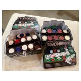 2 partial sets poker chips. No cards